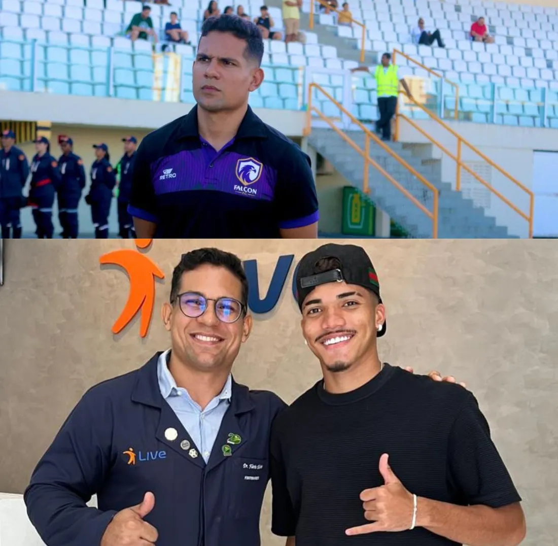 Dr. Flávio Martins com o atleta William Gomes na Live Fisioterapia